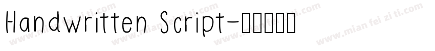 Handwritten Script字体转换